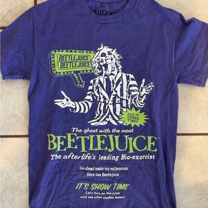 NWOT Beetlejuice T-shirt Hot Topic Purple Men’s Size Small